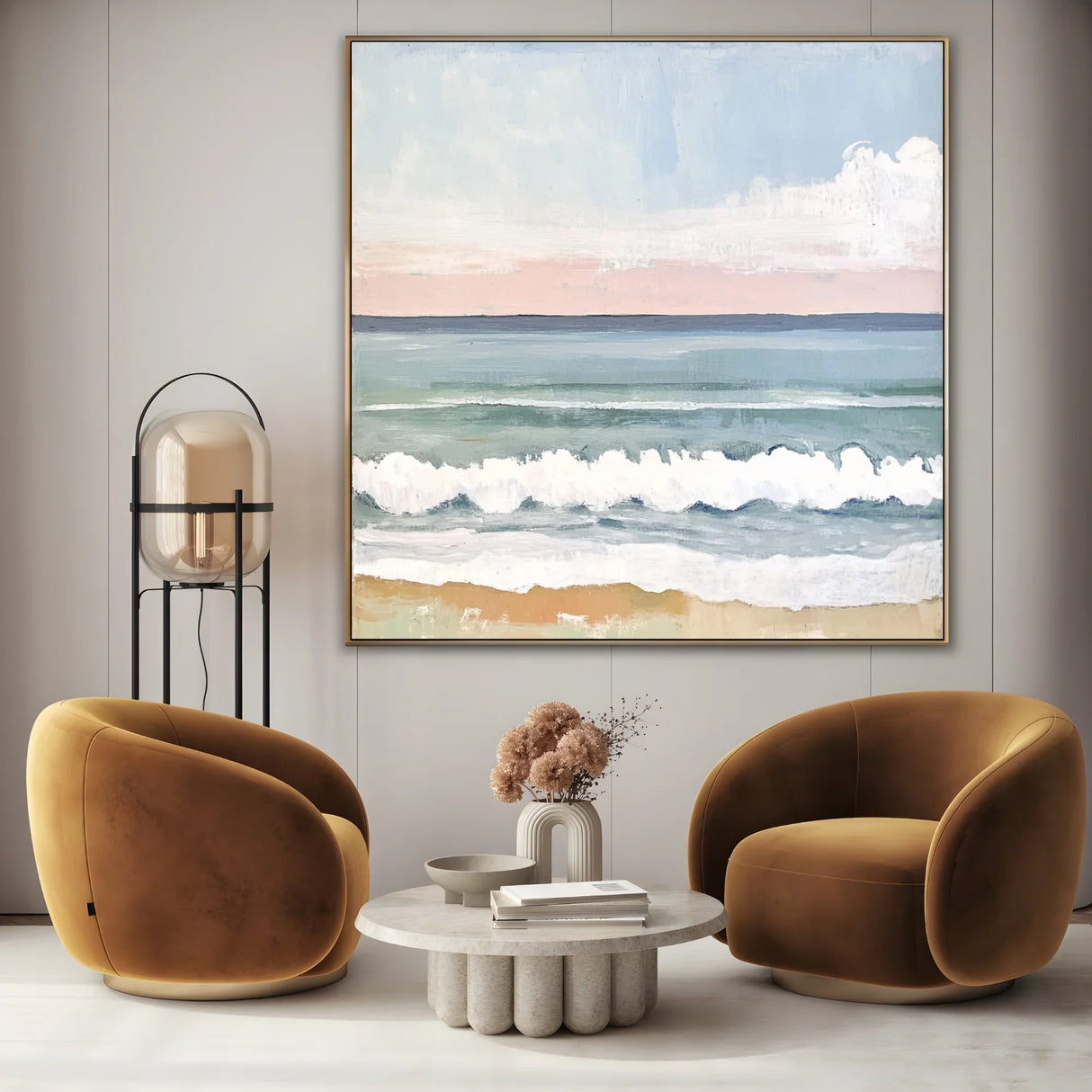Quadro Stampa su Tela Onda Rosa - CupidoDesign