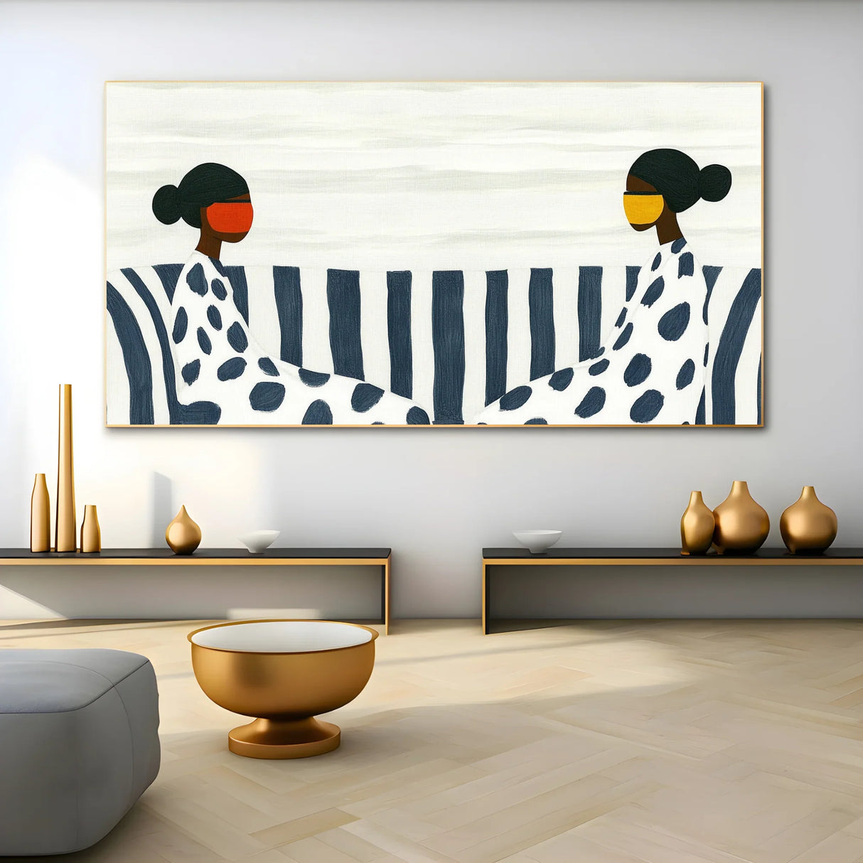 Quadro Stampa su Tela Onde di Tela - CupidoDesign