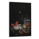 Quadro Stampa su Tela Ostriche, Frutta e Vino, Abraham Mignon - CupidoDesign