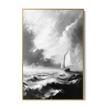 Quadro Stampa su Tela Mare in Burrasca - CupidoDesign