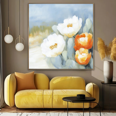 Quadro Stampa su Tela Papaveri d’Avorio - CupidoDesign
