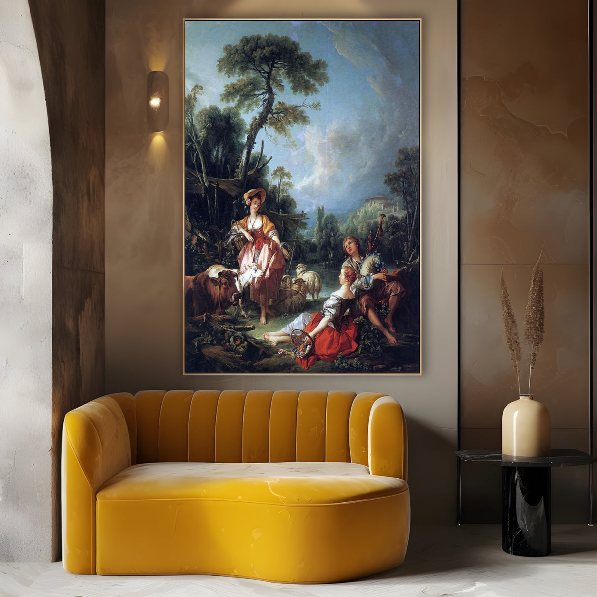 Quadro Stampa su Tela Pastorale Estivo, François Boucher - CupidoDesign