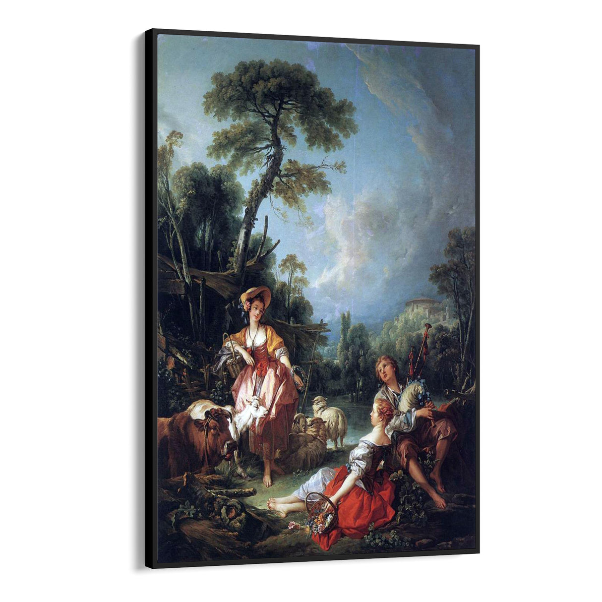 Quadro Stampa su Tela Pastorale Estivo, François Boucher - CupidoDesign