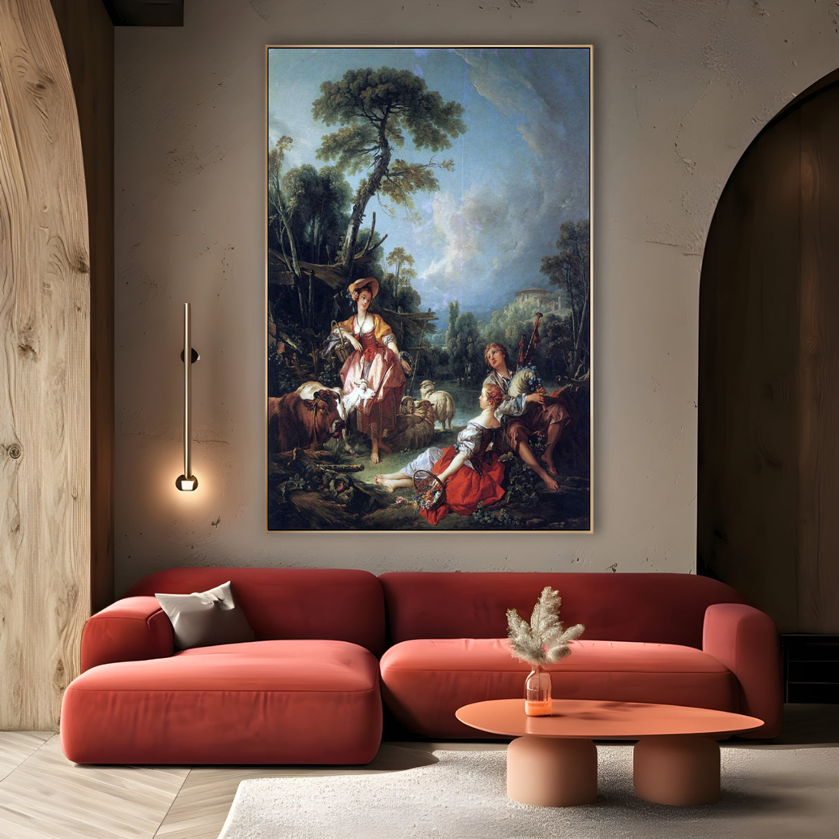 Quadro Stampa su Tela Pastorale Estivo, François Boucher - CupidoDesign