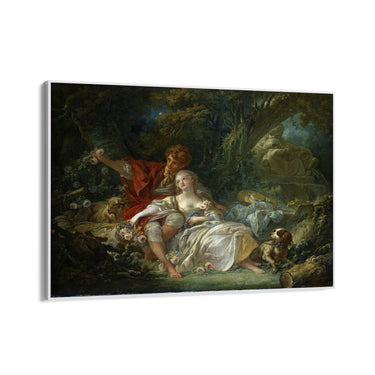 Quadro Stampa su Tela Pastore e pastorella che si riposano, François Boucher - CupidoDesign