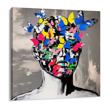 Quadro Stampa su Tela Pensiero Connesso - CupidoDesign