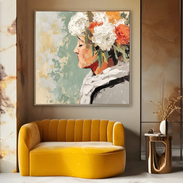 Quadro Stampa su Tela Pensiero Fiorito - CupidoDesign