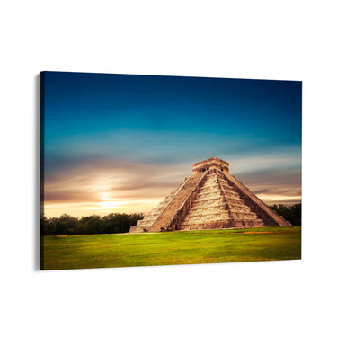 Quadro Stampa su Tela Piramide Maya di Chichén Itzá - CupidoDesign