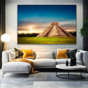 Quadro Stampa su Tela Piramide Maya di Chichén Itzá - CupidoDesign