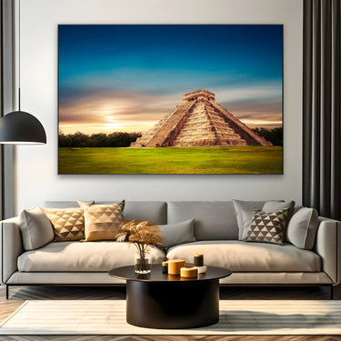 Quadro Stampa su Tela Piramide Maya di Chichén Itzá - CupidoDesign