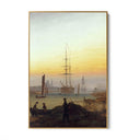 Quadro Stampa su Tela Porto di Greifswald, Caspar David Friedrich - CupidoDesign