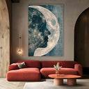 Quadro Stampa su Tela Profilo di luna - CupidoDesign