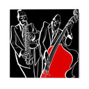 Quadro Stampa su Tela Red Jazz - CupidoDesign