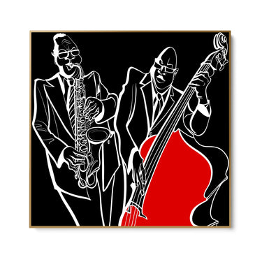 Quadro Stampa su Tela Red Jazz - CupidoDesign