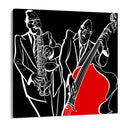 Quadro Stampa su Tela Red Jazz - CupidoDesign
