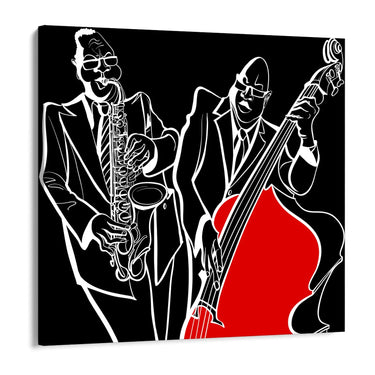 Quadro Stampa su Tela Red Jazz - CupidoDesign
