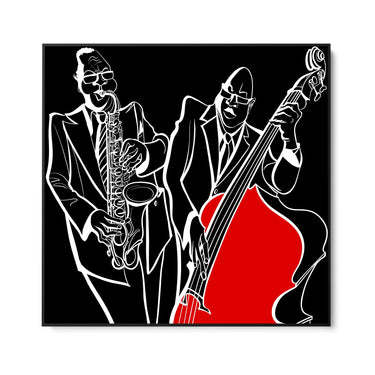 Quadro Stampa su Tela Red Jazz - CupidoDesign