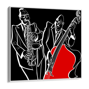 Quadro Stampa su Tela Red Jazz - CupidoDesign