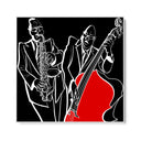 Quadro Stampa su Tela Red Jazz - CupidoDesign