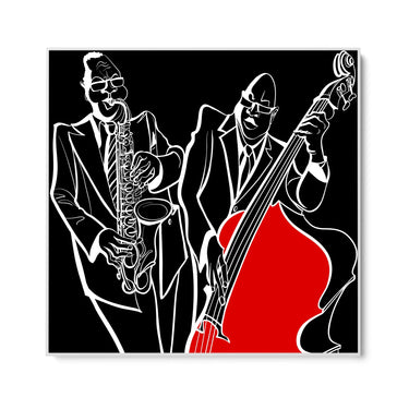Quadro Stampa su Tela Red Jazz - CupidoDesign