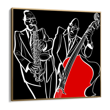 Quadro Stampa su Tela Red Jazz - CupidoDesign