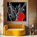 Quadro Stampa su Tela Red Jazz - CupidoDesign