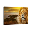 Quadro Stampa su Tela Re del tramonto, Savana - CupidoDesign
