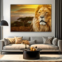 Quadro Stampa su Tela Re del tramonto, Savana - CupidoDesign