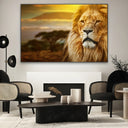 Quadro Stampa su Tela Re del tramonto, Savana - CupidoDesign