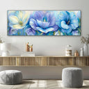 Quadro Stampa su Tela Riflessi Azzurri - CupidoDesign