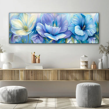 Quadro Stampa su Tela Riflessi Azzurri - CupidoDesign
