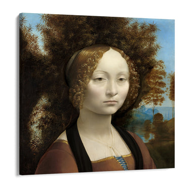 Quadro Stampa su Tela Ritratto di Ginevra de’ Benci, Leonardo da Vinci - CupidoDesign