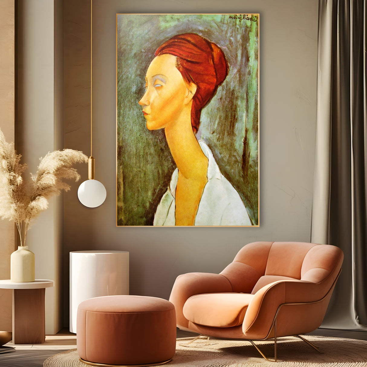 Quadro Stampa su Tela Ritratto di Lunia Czechowska, Amedeo Modigliani - CupidoDesign