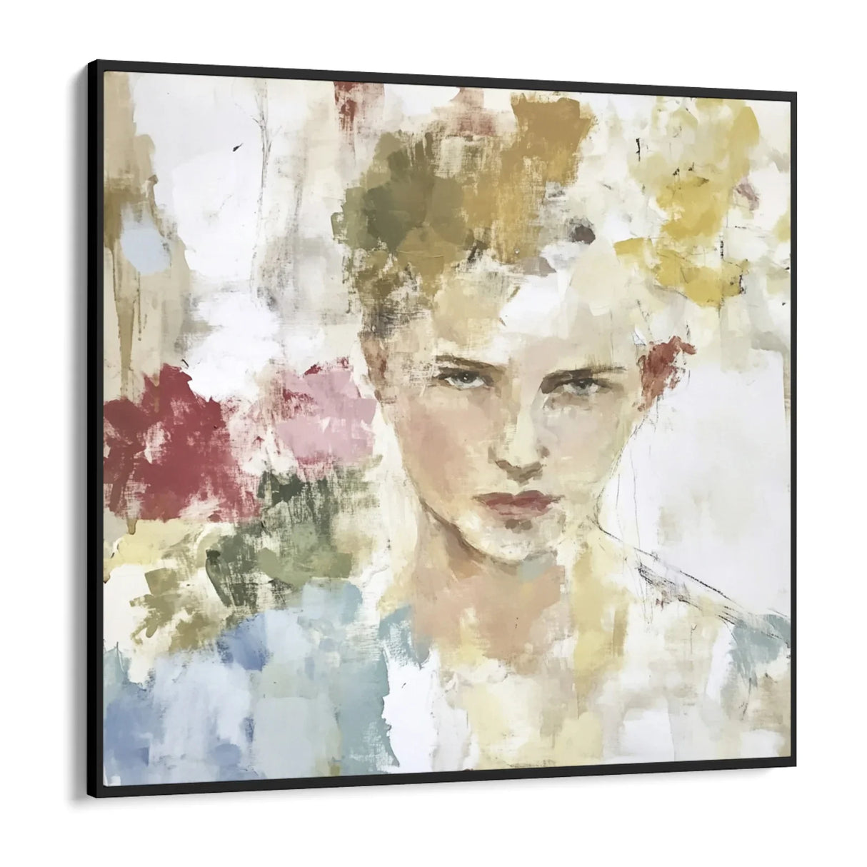 Quadro Stampa su Tela Ritratto tra i Fiori - CupidoDesign