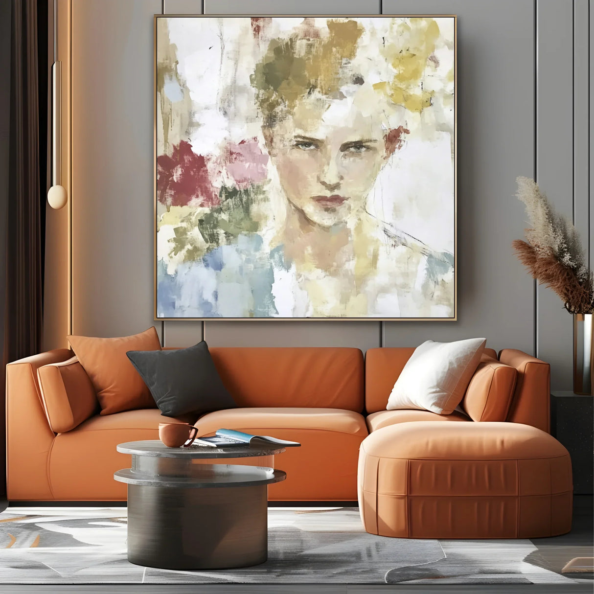 Quadro Stampa su Tela Ritratto tra i Fiori - CupidoDesign