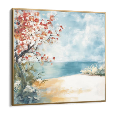 Quadro Stampa su Tela Riva Acquamarina - CupidoDesign