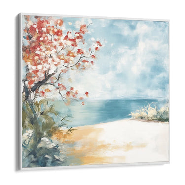 Quadro Stampa su Tela Riva Acquamarina - CupidoDesign