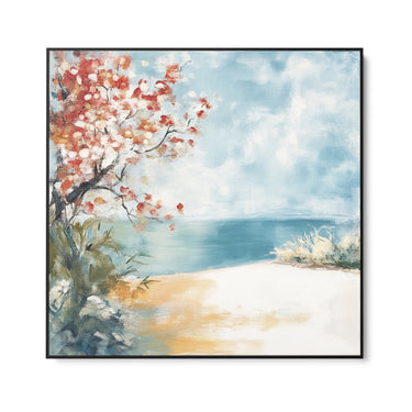 Quadro Stampa su Tela Riva Acquamarina - CupidoDesign