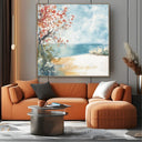 Quadro Stampa su Tela Riva Acquamarina - CupidoDesign