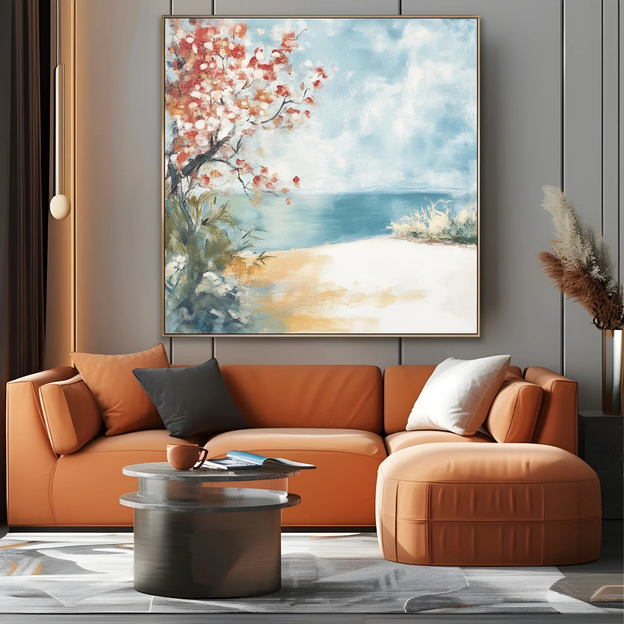 Quadro Stampa su Tela Riva Acquamarina - CupidoDesign