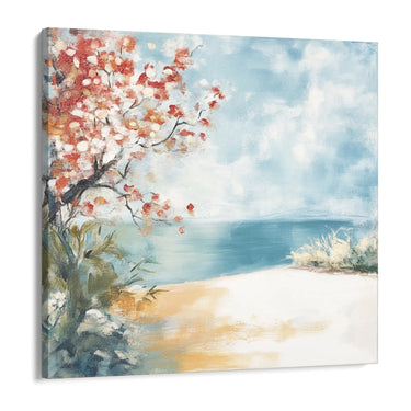 Quadro Stampa su Tela Riva Acquamarina - CupidoDesign