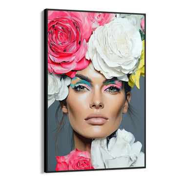 Quadro Stampa su Tela Rosa Marmorea - CupidoDesign