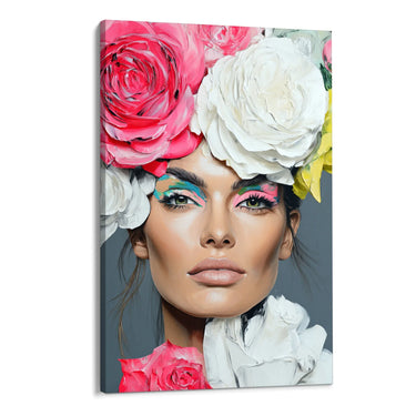Quadro Stampa su Tela Rosa Marmorea - CupidoDesign