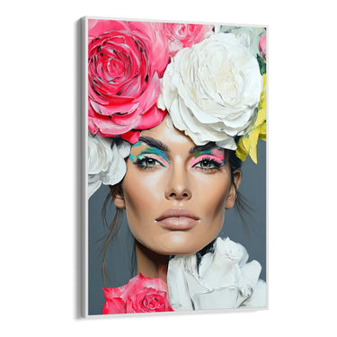 Quadro Stampa su Tela Rosa Marmorea - CupidoDesign