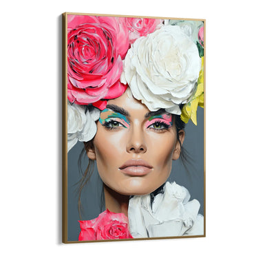 Quadro Stampa su Tela Rosa Marmorea - CupidoDesign