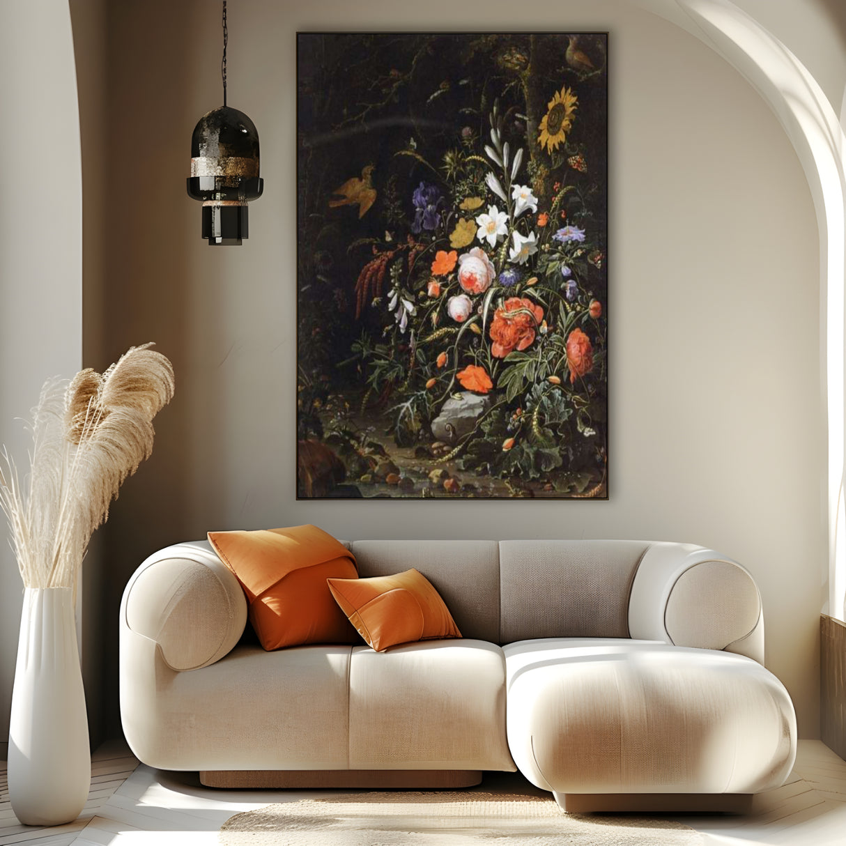 Quadro Stampa su Tela Rose e Lillà, Abraham Mignon - CupidoDesign