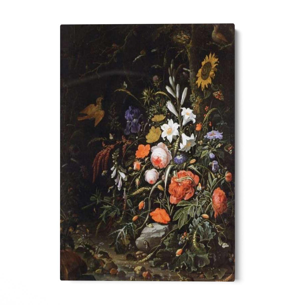 Quadro Stampa su Tela Rose e Lillà, Abraham Mignon - CupidoDesign