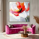 Quadro Stampa su Tela Rosso Carezza - CupidoDesign