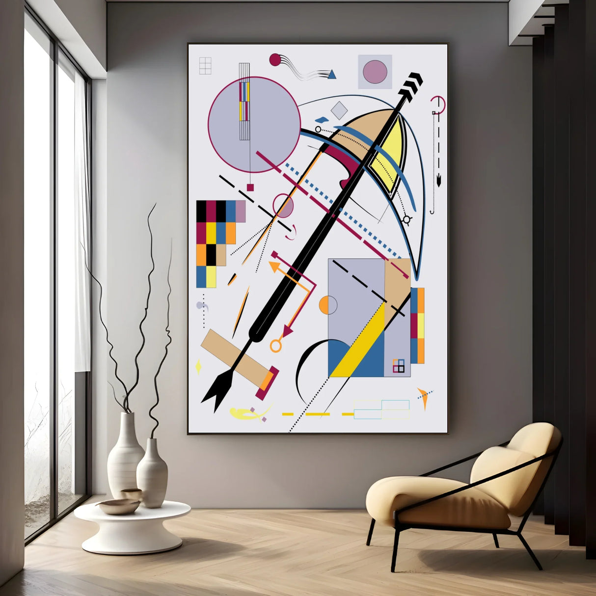 Quadro Stampa su Tela Rotte Parallele - CupidoDesign