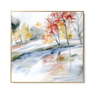 Quadro Stampa su Tela Ruscello d’Autunno - CupidoDesign